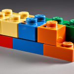 **

A close-up studio shot of a single, vibrant-colored LEGO brick. Emphasize the precision of the design, the high-quality ABS plastic material, and the impact of color on the brick.

**