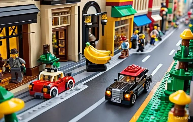 레고 조립으로 만든 유명 영화 장면 - **"An exquisitely detailed LEGO diorama depicting an epic final showdown from a beloved fantasy adve...