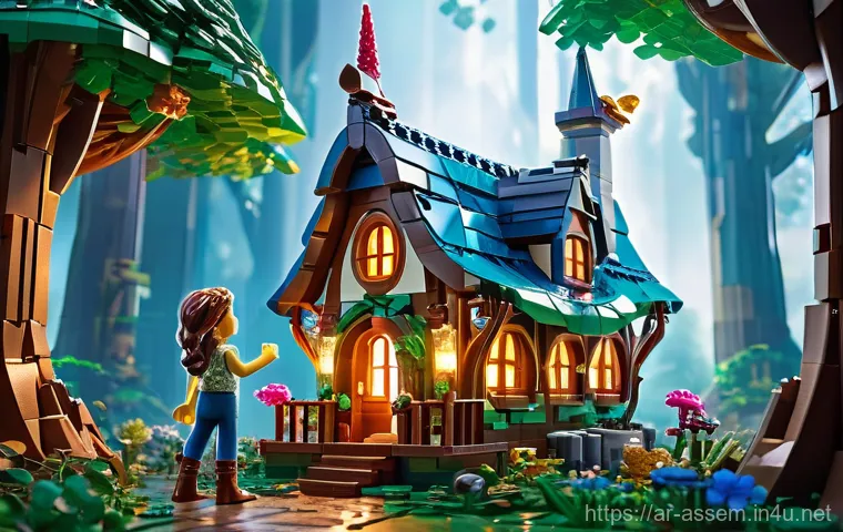 레고 엘프의 숲 시리즈 - Prompt 1: Magical Forest Discovery**