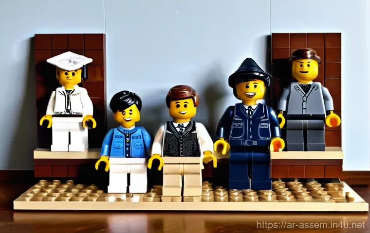레고 피규어 맞춤 제작 샵 - "The Art of Personalizing LEGO Minifigures"**
    A detailed, high-angle shot of a person, hands gen...