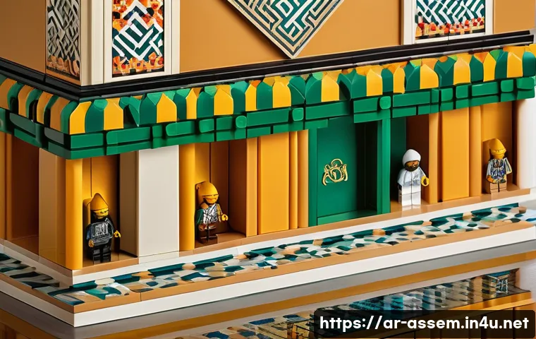 레고 한정판 피규어 수집법 - A highly detailed scene showcasing rare limited-edition Lego minifigures from special celebrations, ...