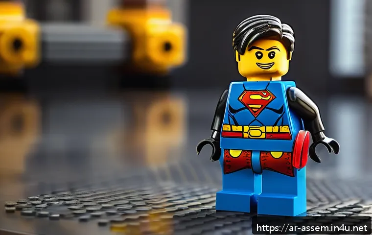 레고 피규어의 유명한 조립 사례 - A highly detailed LEGO superhero character model featuring vibrant contrasting colors on the costume...